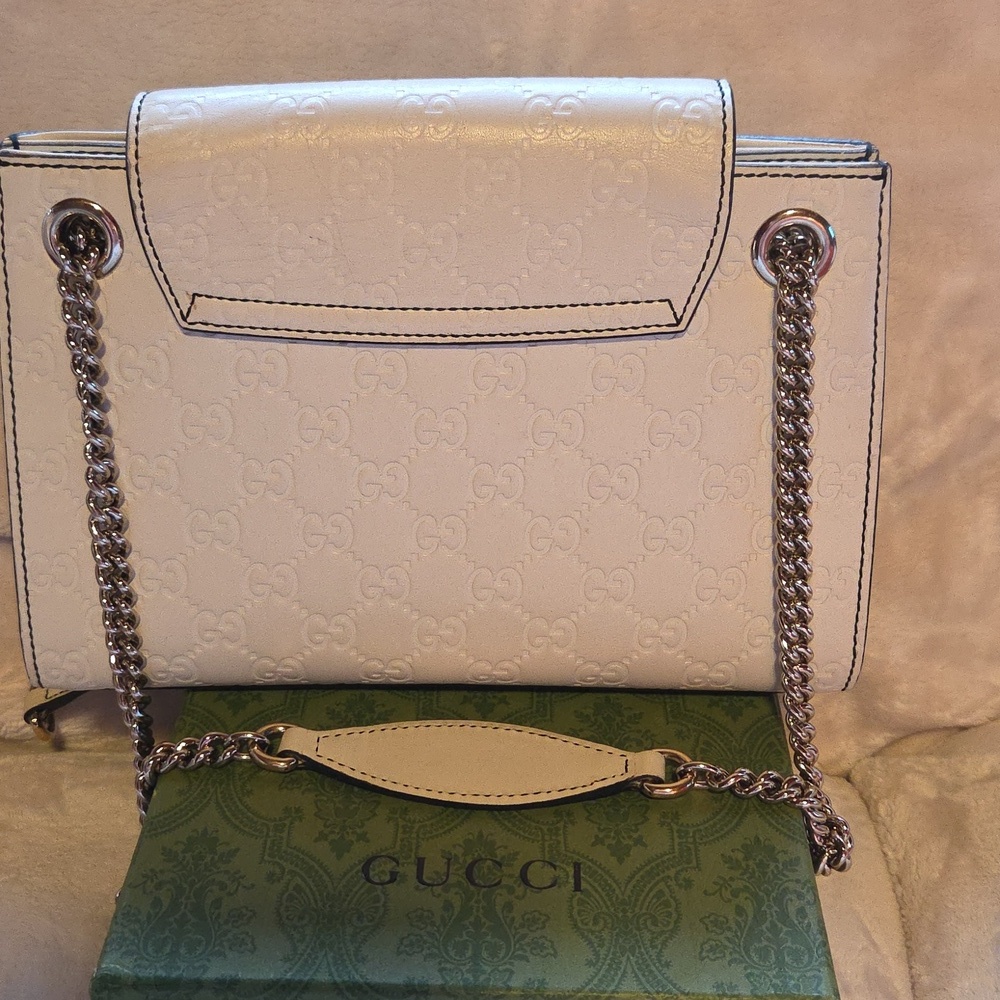 Gucci‎ Silvie White Shoulder Bag with Silver Accents - Picture 10 of 10